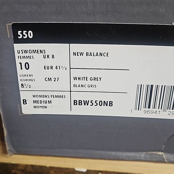 New Balance 550 Sea Salt White Grey Womens Shoe Sneaker BBW550NB - Picture 10 of 11
